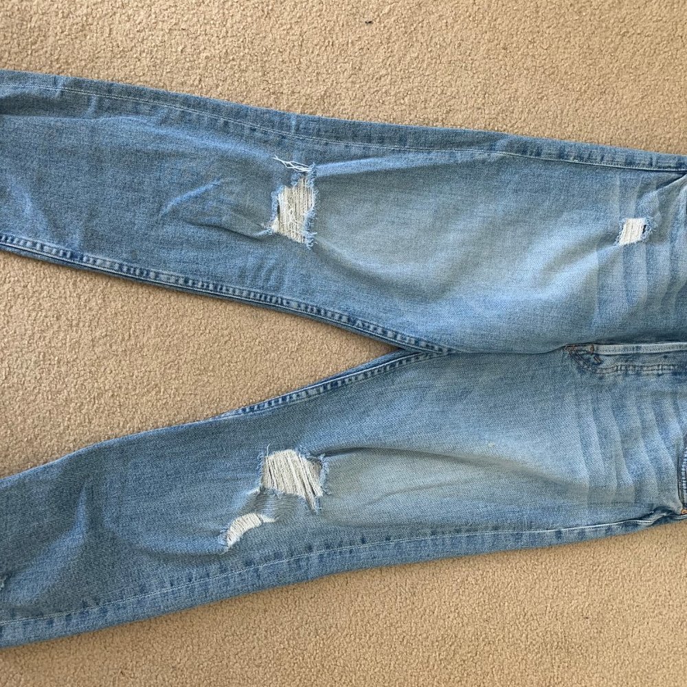 MOTHER Tomcat Light Blue Boyfriend Jeans - Picture 2 of 6